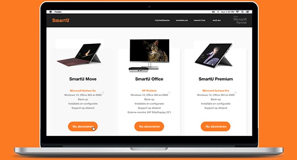 Zorgeloos aan het werk met SmartU, onze unieke Desktop-as-a-Service